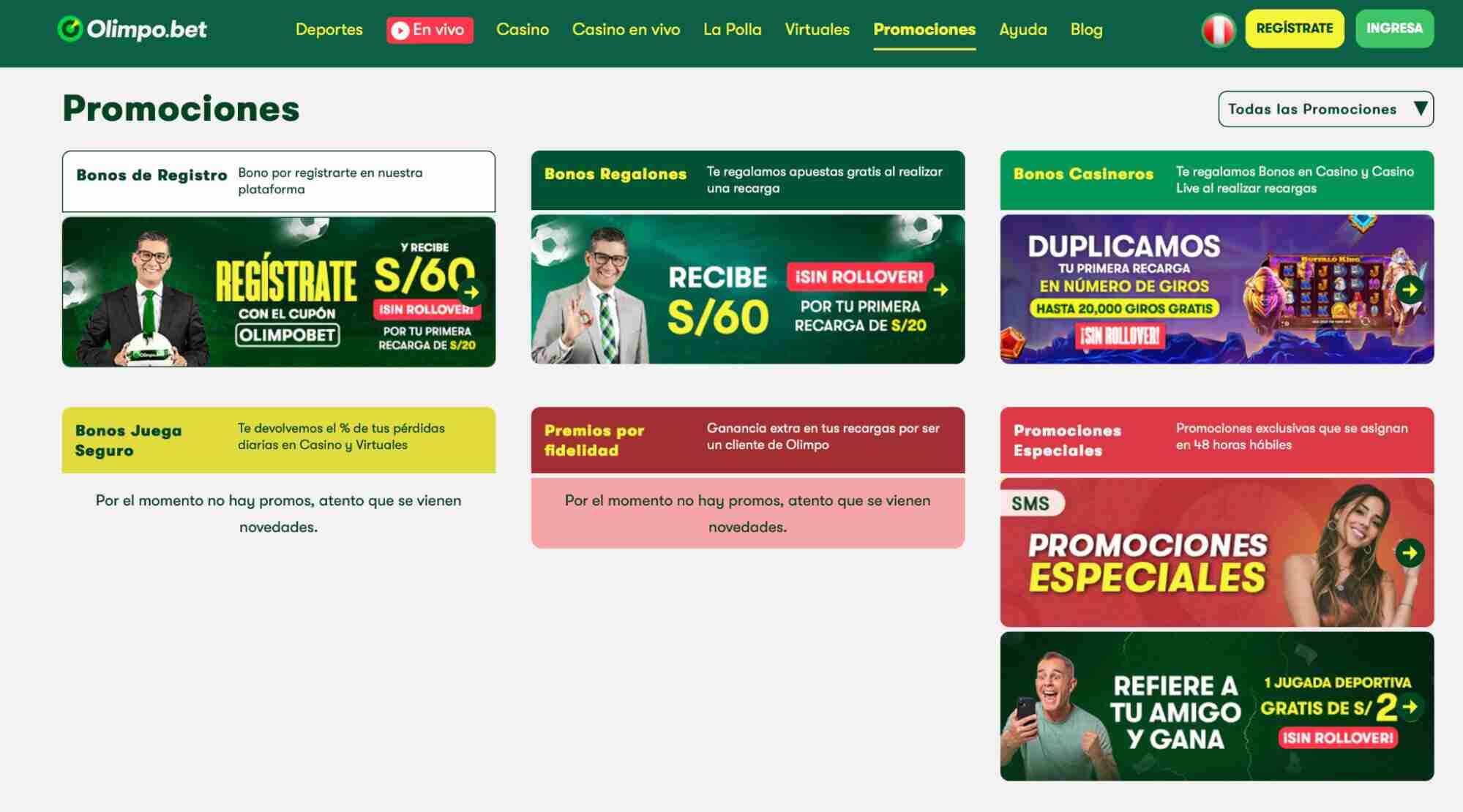 Norte Debes usar OlimpoBet OlimpBet ES